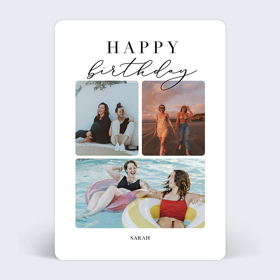 Carte anniversaire adulte Effet de Texte