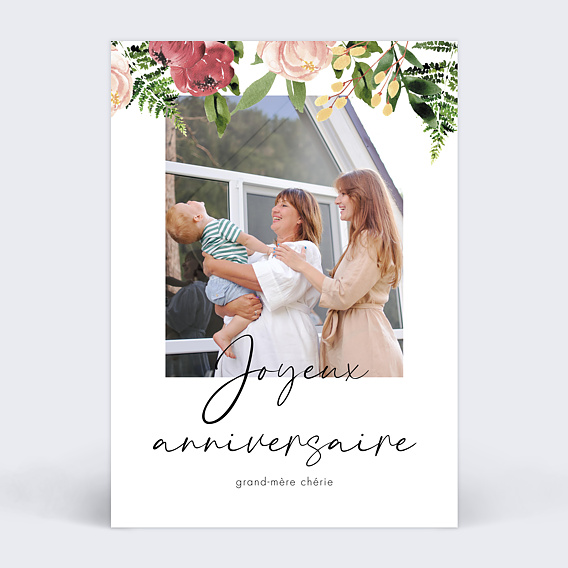 Carte anniversaire adulte Fleurs Sauvages