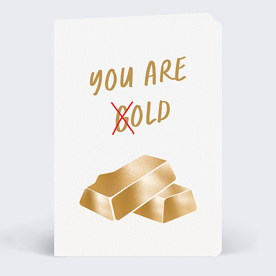 Carte anniversaire adulte Gold