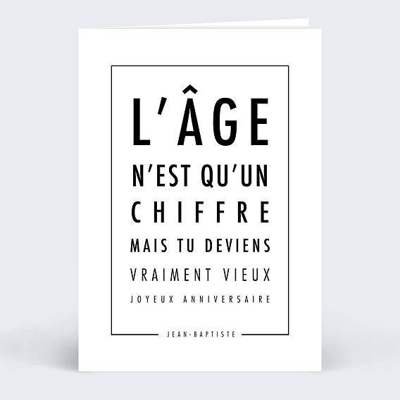 Carte anniversaire adulte Humour Opticien