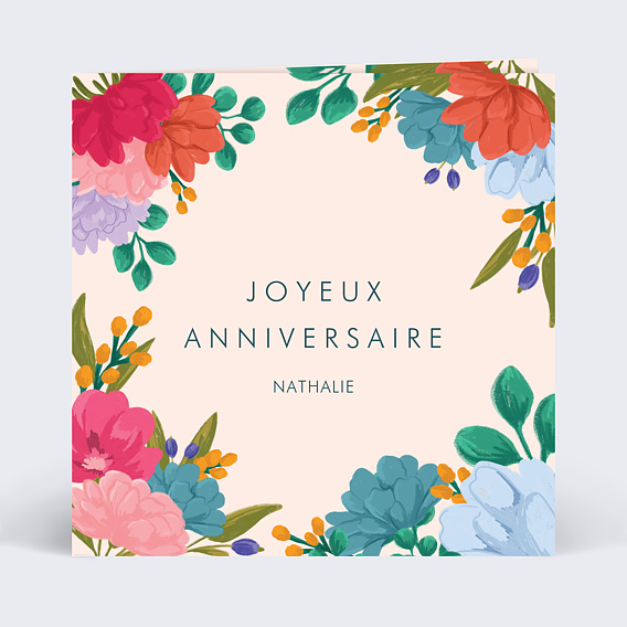 Carte anniversaire Jardin enchanté