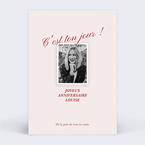 Carte anniversaire Lettrage héritage