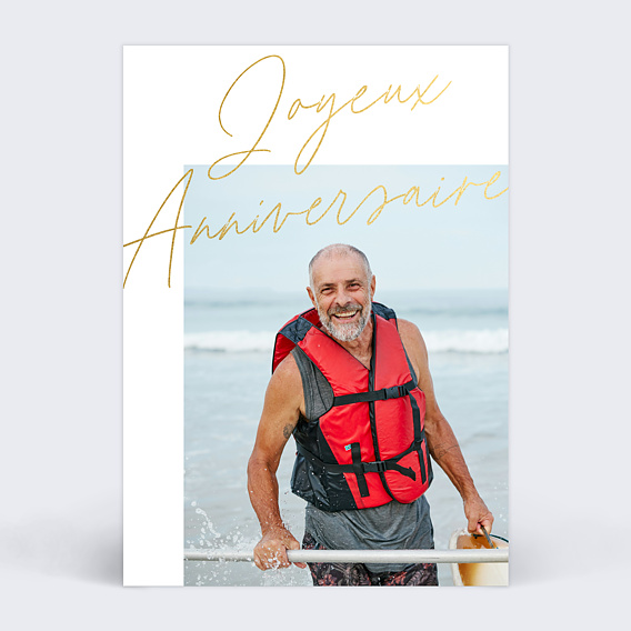 Carte anniversaire adulte Plume Manuscrite