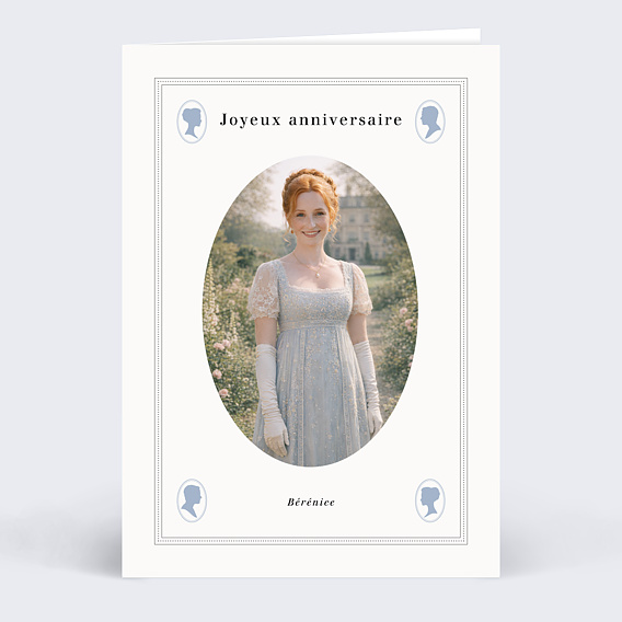 Carte anniversaire Portrait régence
