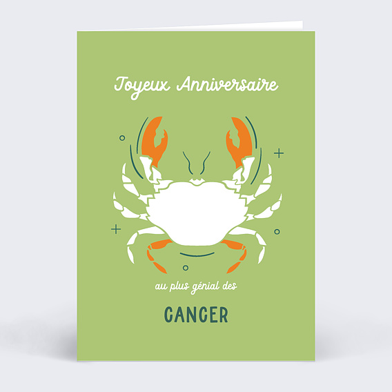 Carte anniversaire Astro Cancer