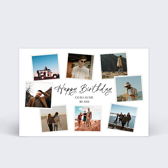 Anniversaire Adulte Multi Polaroids