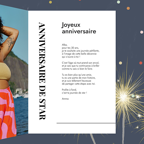 Anniversaire Adulte Portrait magazine