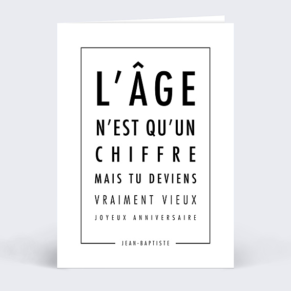 Carte anniversaire Humour Opticien