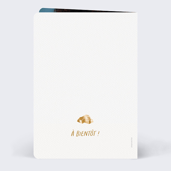Carte anniversaire Gold Verso