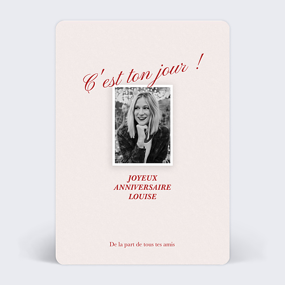 Carte anniversaire Lettrage héritage