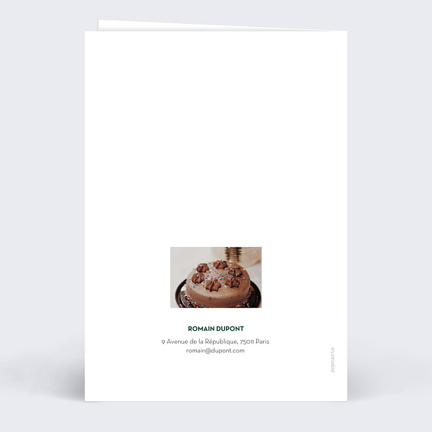 Anniversaire Adulte Typo Chic Verso