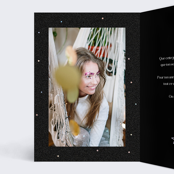 Carte anniversaire Notre Star Intérieur Gauche