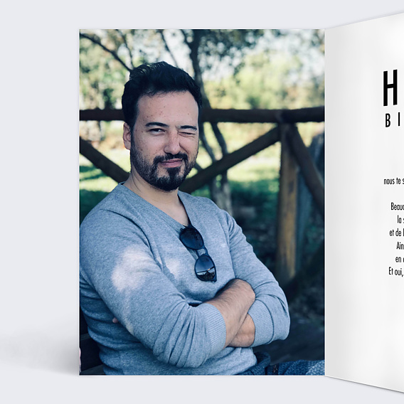 Carte anniversaire Humour Opticien Intérieur Gauche