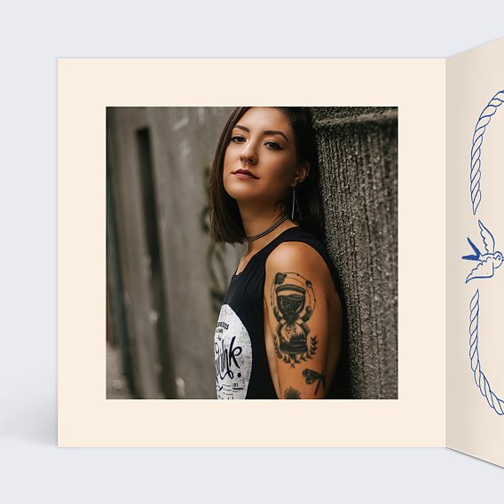 Carte anniversaire Bon pour un tatouage Intérieur Gauche