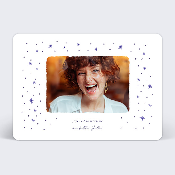 Carte anniversaire Étoiles Bleues