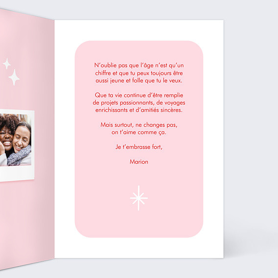 Carte anniversaire Partner in Wine Intérieur Droit