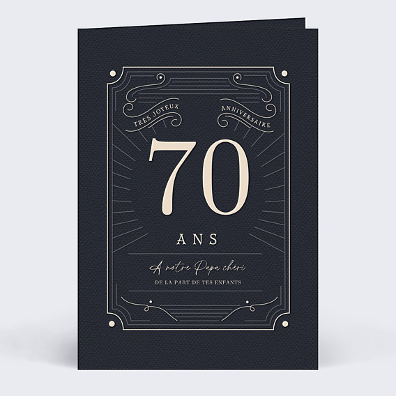 Carte anniversaire Âge Vintage