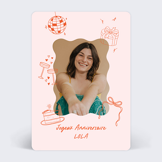 Carte anniversaire Petits objets de fête