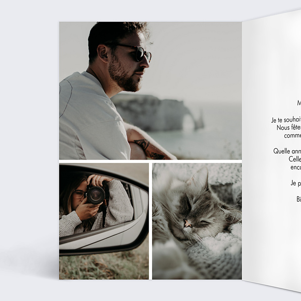 Anniversaire Adulte Photo Pleine Page Intérieur Gauche
