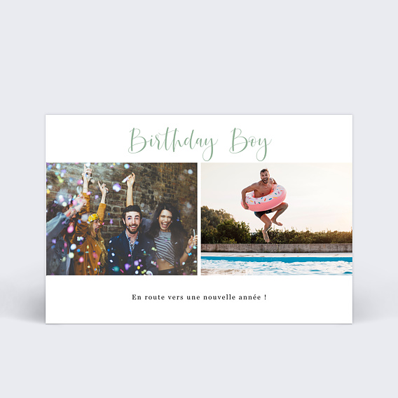 Carte anniversaire Ajoutez votre vidéo via un QR Code Recto