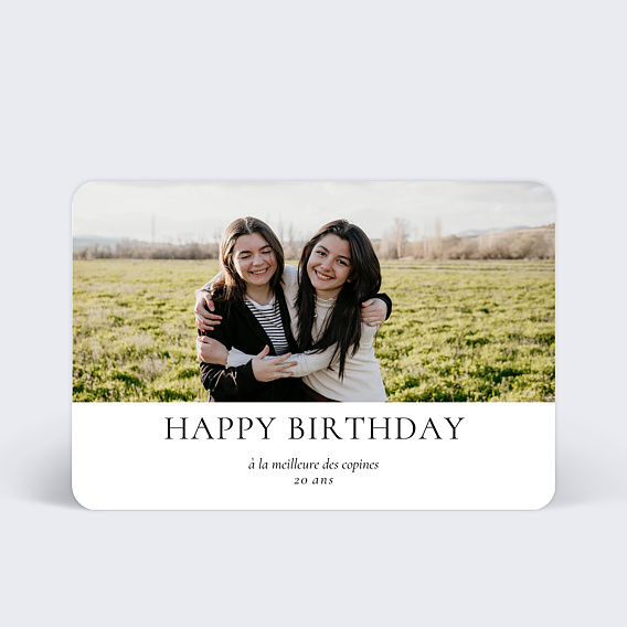 Carte anniversaire adulte Élégance Intemporelle