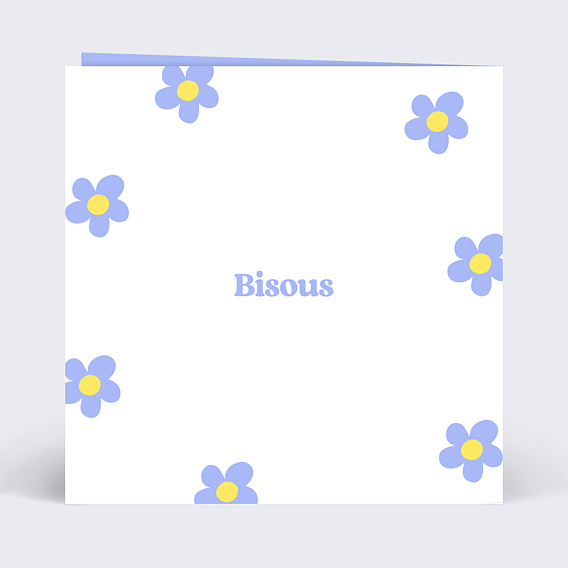 Carte anniversaire Fleurs Colorées Verso