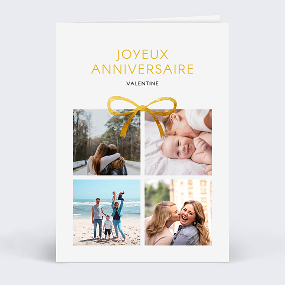 Carte anniversaire adulte Cadeau Photo