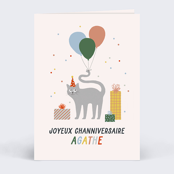 Carte anniversaire adulte Channiversaire