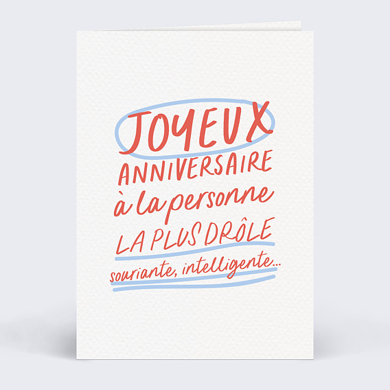 Carte anniversaire adulte Détail caché