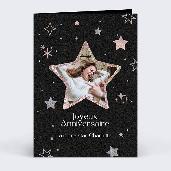 Carte anniversaire adulte Notre Star