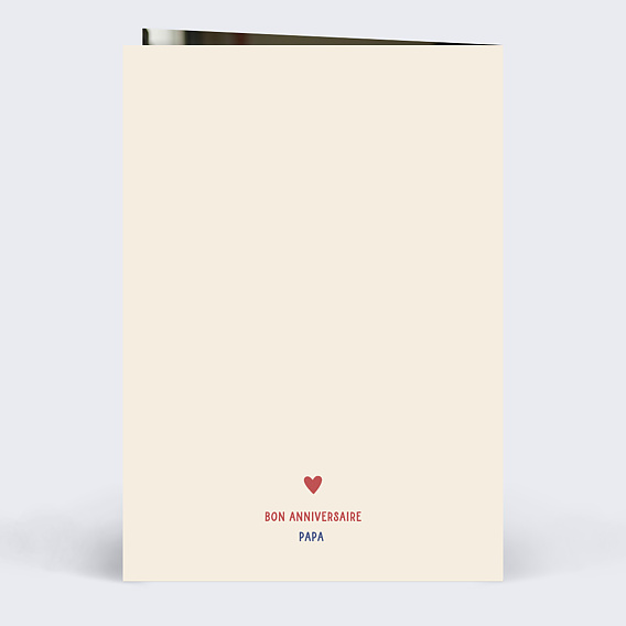 Carte anniversaire Médaille Verso