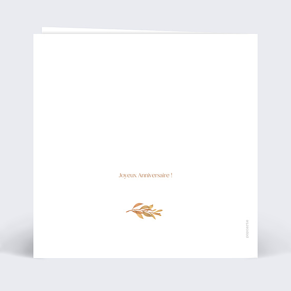 Carte anniversaire Couronne Printanière Verso