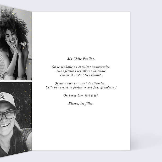 Anniversaire Adulte Photo Paillettes Intérieur Droit