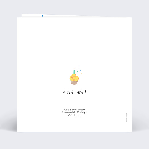 Carte anniversaire Chien Saucisse Verso