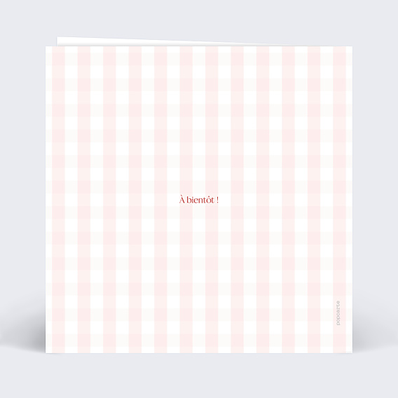 Carte anniversaire Gâteau glacé Verso