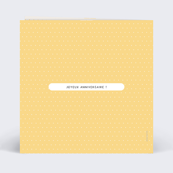 Carte anniversaire Objets des années 70 Verso