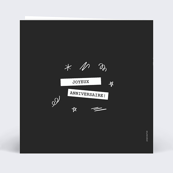 Carte anniversaire Petits tirages souvenirs Verso