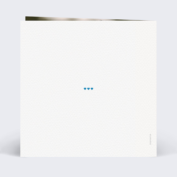 Carte anniversaire Photo en Coeur Verso