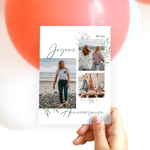 Carte anniversaire Fleurs en Fête Après 1