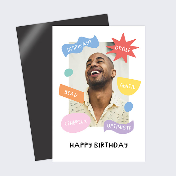 Carte anniversaire Couleurs