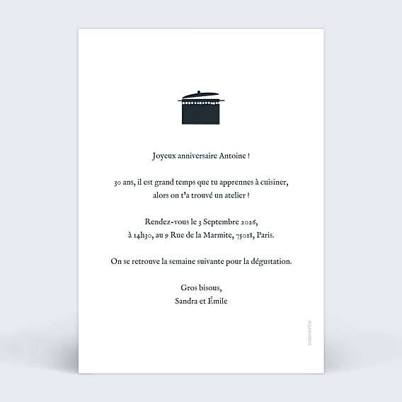 Anniversaire Adulte Bon Pour Cuisine 