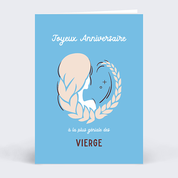 Carte anniversaire Astro Vierge