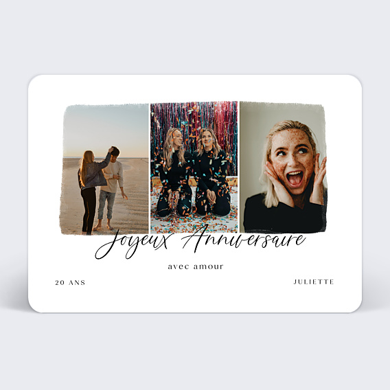 Anniversaire Adulte Triptyque Original