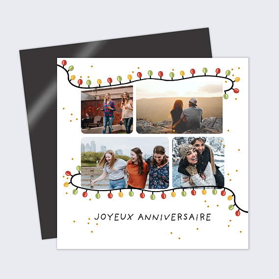 Carte anniversaire Guirlande