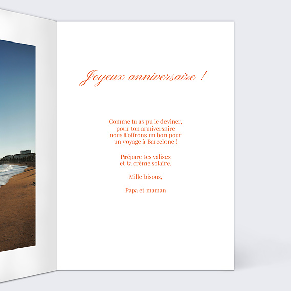 Anniversaire Adulte Bon pour un voyage