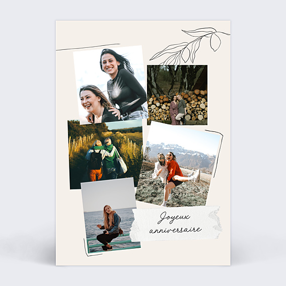 Anniversaire Adulte Collage Scrapbooking
