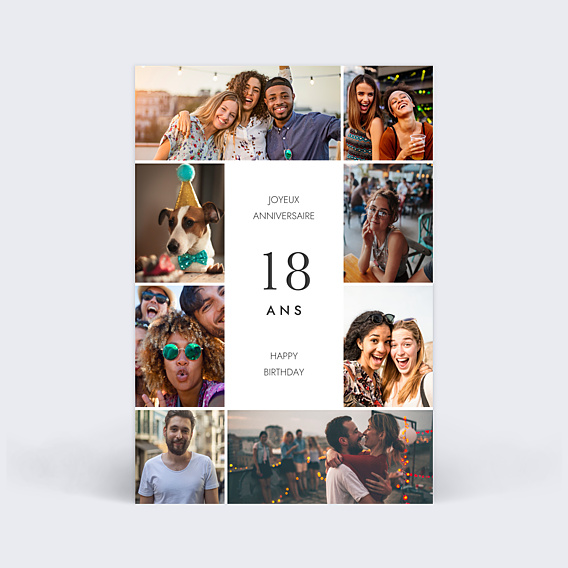 Anniversaire Adulte Multiphoto Élégance