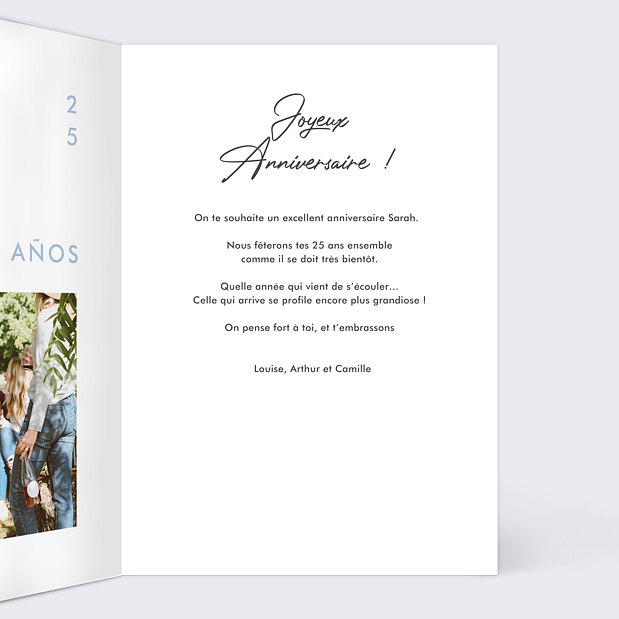Anniversaire Adulte Multilingue Intérieur Droit