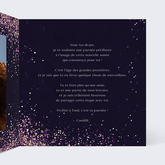 Anniversaire Adulte Paillettes roses