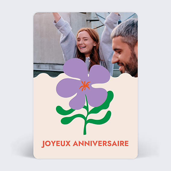 Carte anniversaire Fleur Originale